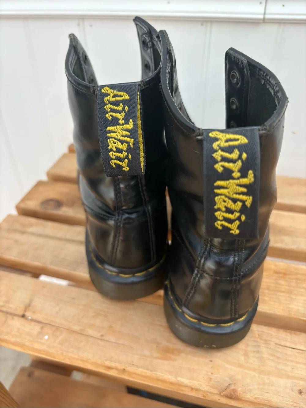 Dr. Martens Black Leather Lace-Up Combat Boots
